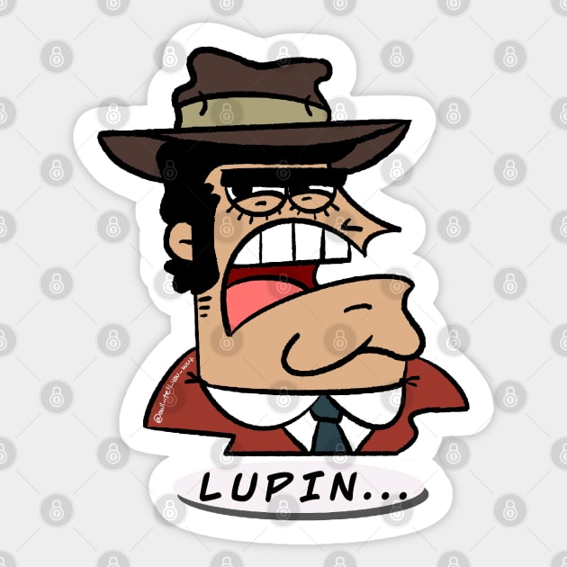 zenigata: “lupin...” Sticker by owltellyouwut